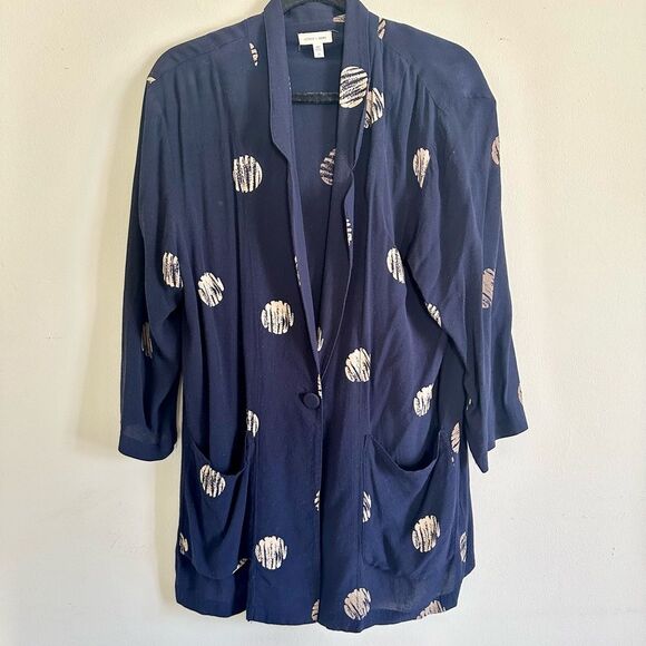 Silence + Noise relaxed open front navy blazer - Picture 7 of 8